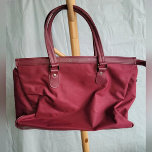 Samsonite Burgundy Tote Bag Luggage Carryon Sturdy Zipper Pockets
